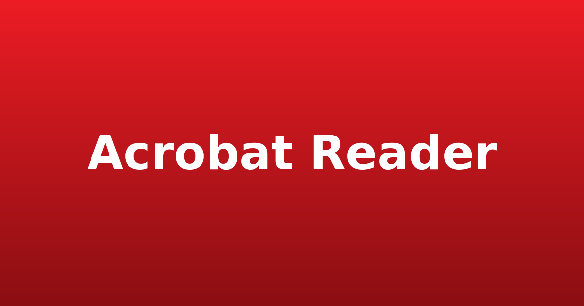 Adobe Acrobat Reader